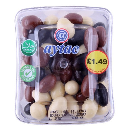Aytac Chocolate Coated Peanut Dragee (6X100G)