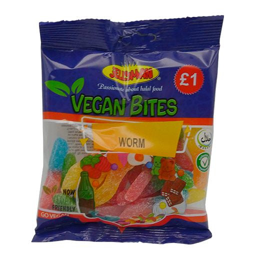 Jellyman Vegan Fizzy Worms (120GR)