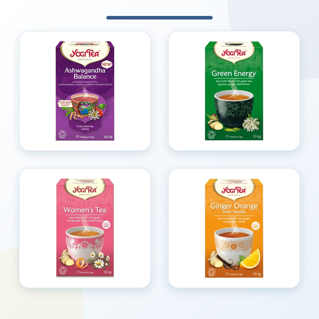 Yogi Tea Organic Herbal Wellness Bundle – 4 Functional Tea Infusions product bundle