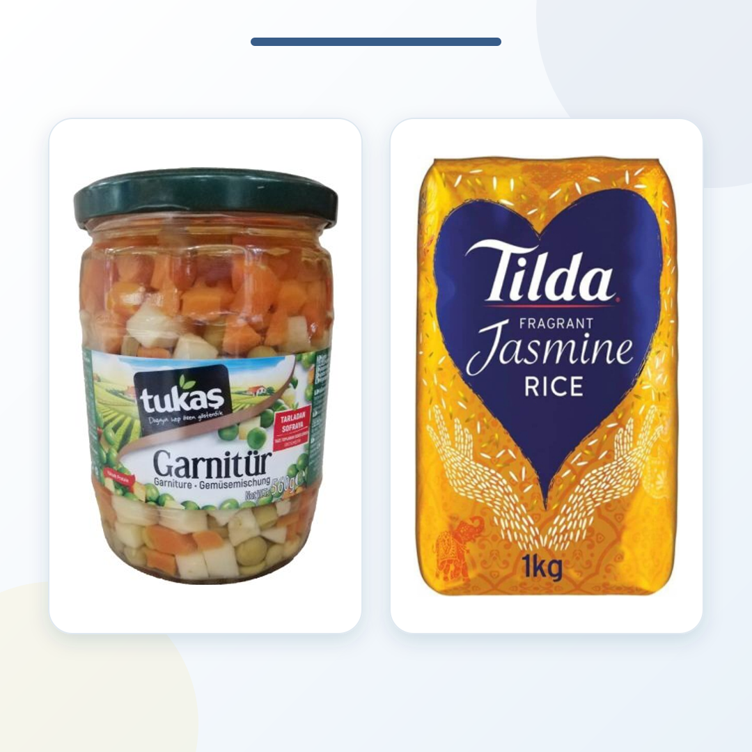 Pantry Essentials Bundle – Tilda Fragrant Jasmine Rice 1KG & Tukas Garniture 580CC product bundle