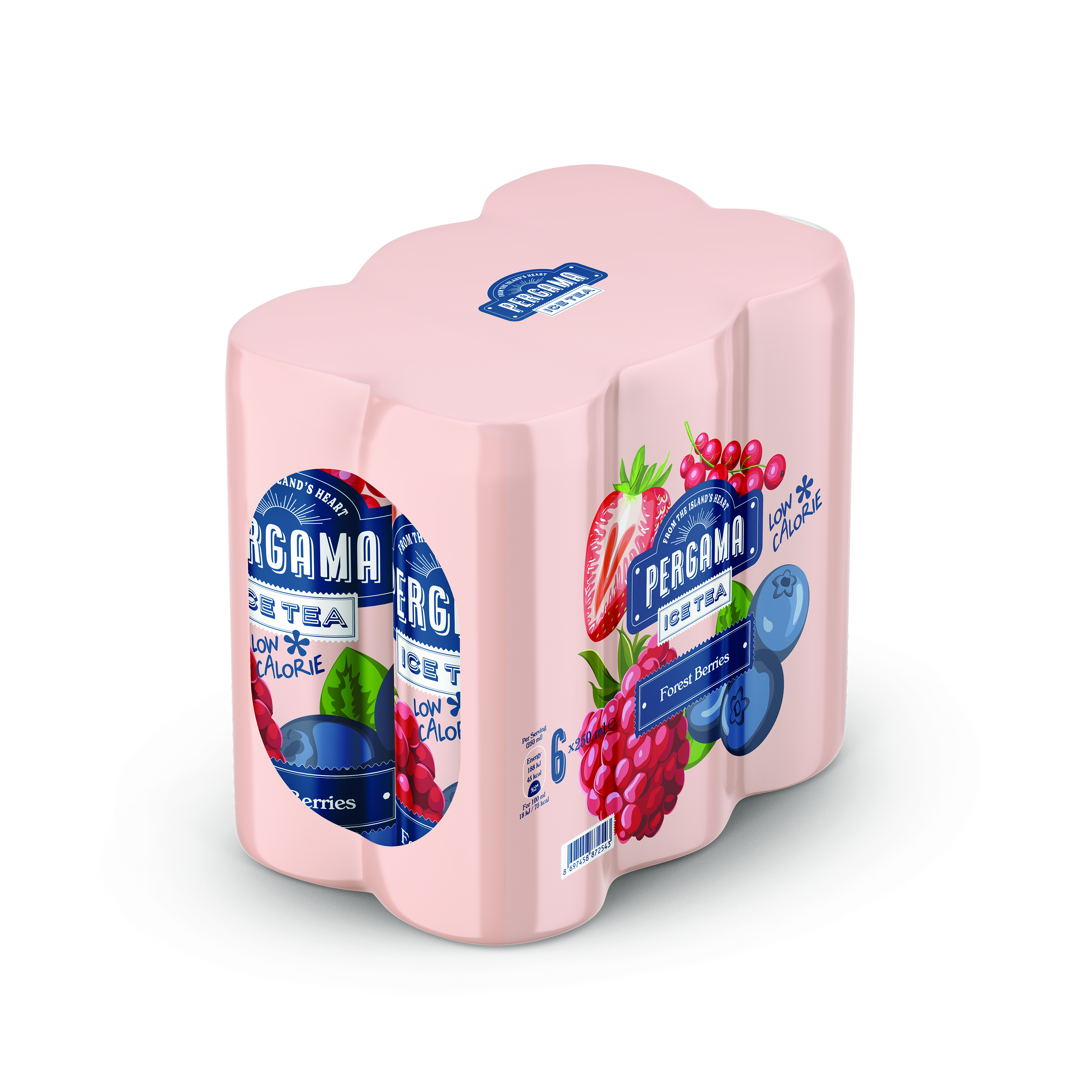 PERGAMA FORREST BERRIES LOW CALORIE ICE TEA (6X250ML)