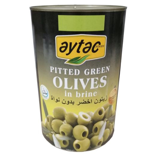 Aytac Green Pitted Olives (Tin) (4200G)