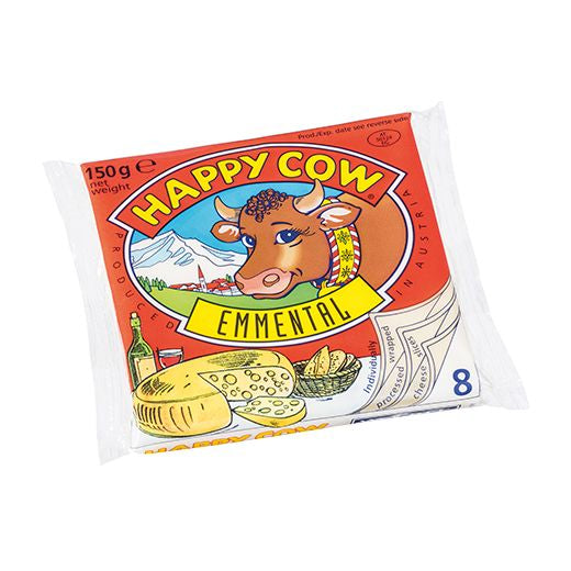 Happy Cow Cheese Emmental Slices (150g)