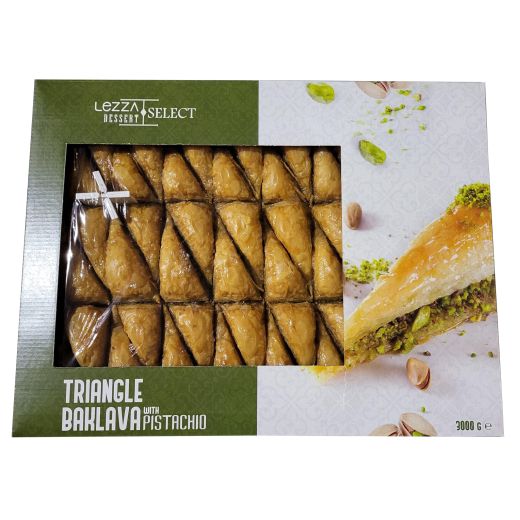 Lezza Select Triangle Baklava With Pistachio (3KG)