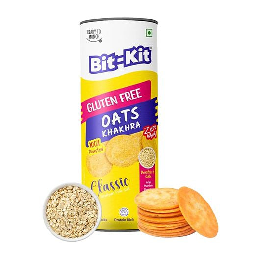 Bitkit Oats Classic Coin Khakhra Jar (100G)