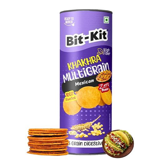 Bitkit Multigrain Mexican Coin Khakhra Jar (120G)