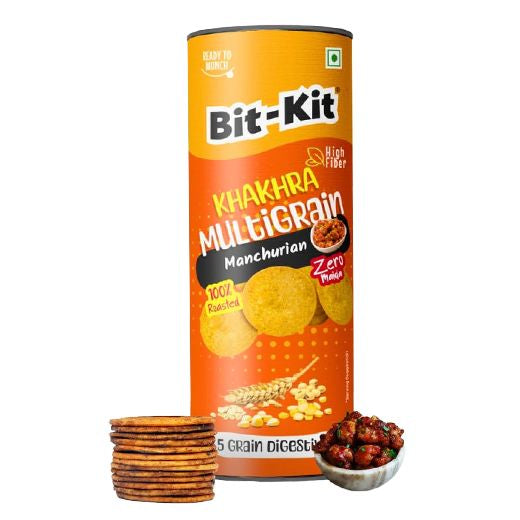 Bitkit Multigrain Manchurian Coin Khakhra Jar (120G)