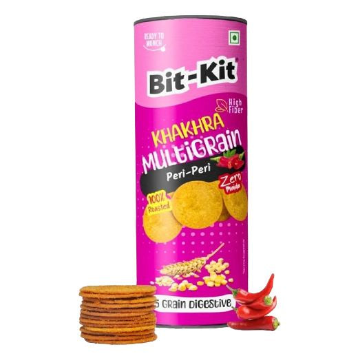 Bitkit Multigrain Periperi Coin Khakhra Jar (120G)