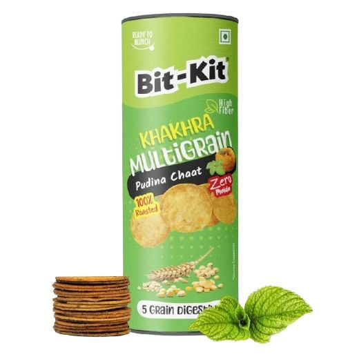 Bitkit Multigrain Pani Puri Coin Khakhra Jar (120G)