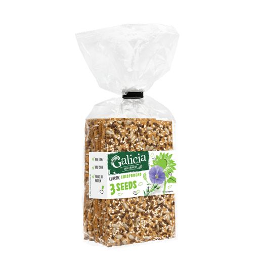 Galicia Crispbread With 3 Seeds - 180Gr
