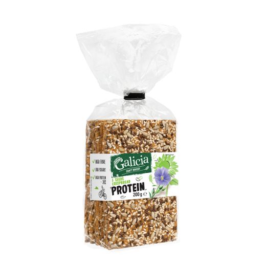 Galicia Crispbread With 3 Seeds Protein - 200Gr