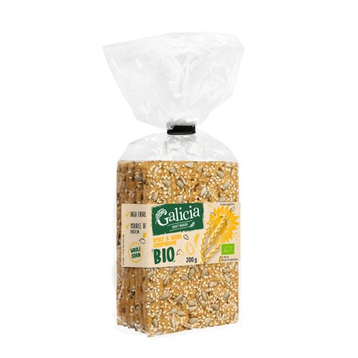 Galicia Crispbread Spelt & Seeds Bio - 200Gr