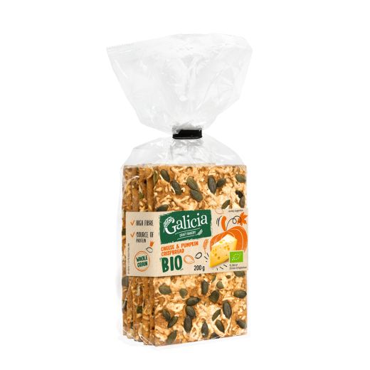 Galicia Crispbread Pumpkin & Cheese Bio - 200Gr