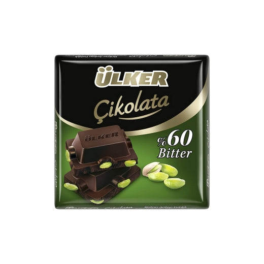 Ulker Cikolata Bitter Fistikli Kare (6X(6X65GR))