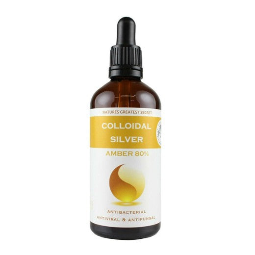 Natures Greatest Secret Colloidal Silver Amber 80% Dropper Bottle (100ML)