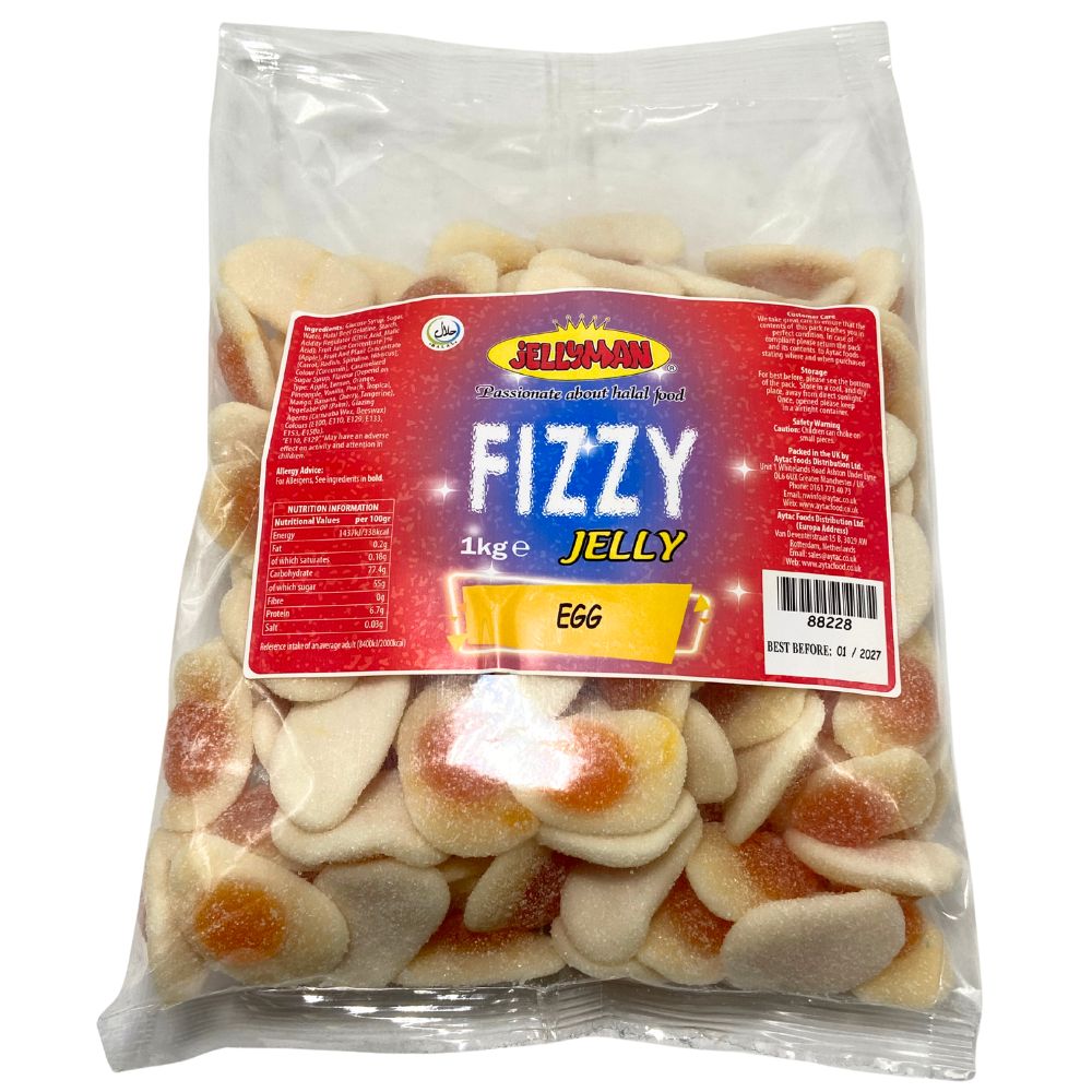 Jellyman Fizzy Eggs – Bulk Jelly 1kg