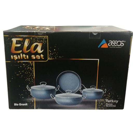 Ela Kure 7 Pcs Tencere Seti Metal Kulp