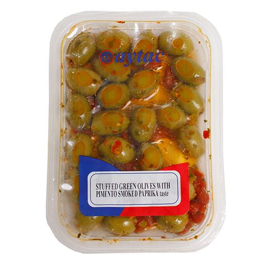 Aytac Green Olives Stuffed With Pimento - Smoked Paprika Tray (120GR)