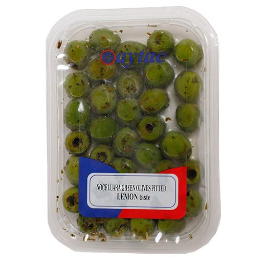 Aytac Nocellara Green Olives Pitted Lemon Tray (120GR)
