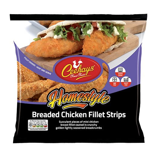 Ceekays Homestyle Breaded Chicken Fillet Strips (45-55g) Pb (Ck10Bo5) (500g) product image
