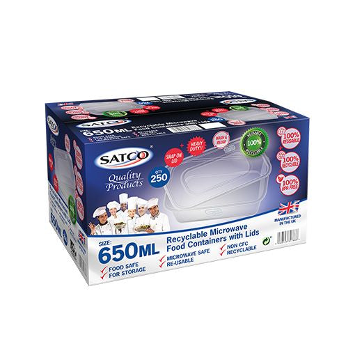Satco Plastic Micro Container 650ml With Lids (50 pcs) product image