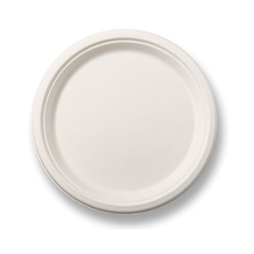 Ctr Hrd Natural L. Bagasse Plate Round (254Mm - 10) White (Tp4) (50 pcs) product image