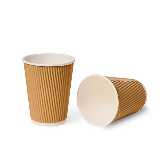 Ctr Hrd Grab&G Triple Wall (Ripple) Cup (340ml - 12Oz) Brown (25 pcs) product image