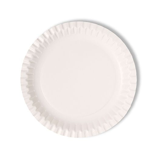 Ctr Hrd Natural L. Paper Plate (178Mm - 7) Round White (100 pcs) product image