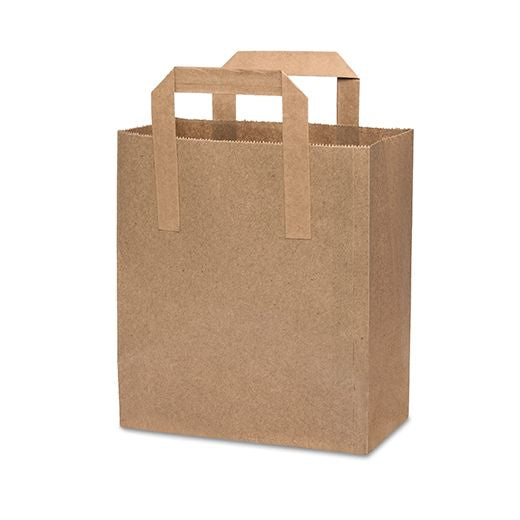 Ctr Hrd Grab&G Brown 70Gsm Ext Handle Bag (220X100X240Mm - 9X4X9) Med (250 pcs) product image