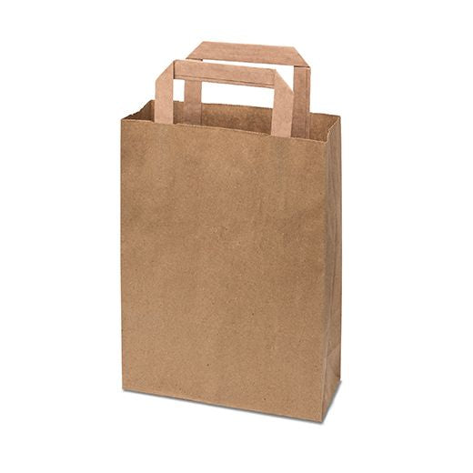 Ctr Hrd Grab&G Brown Int Handle Paper Bag (190X80X250Mm - 7X3X10Inc) Sml (250 pcs) product image