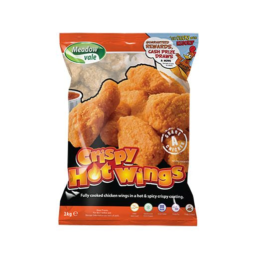 Ctr Meadow Vale Hot & Spicy Coated Chicken Wings (1kg) product image