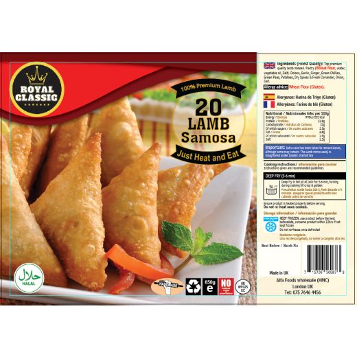 Hmc Royal Classic Lamb Samosa 20 pcs product image