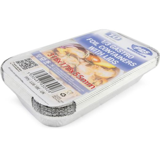 Pps 1 - 3 Gastro Foil Cont With Lids 318X178X55Mm (10 pcs) product image