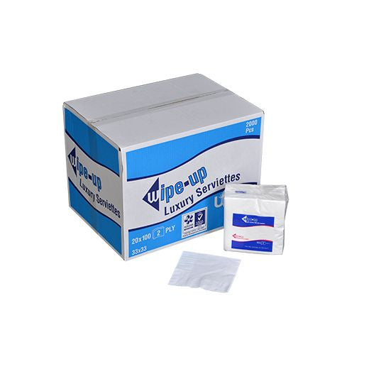 Ctr Up Wipe Up 33X33Cm 2Ply 4-Fold Luxury Serviettes (100 pcs) product image