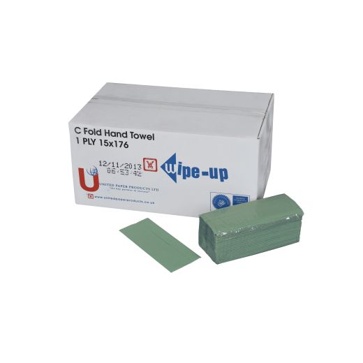 Ctr Up Wipe Up C Fold Green 1Ply (Cfg01) (176 pcs) product image