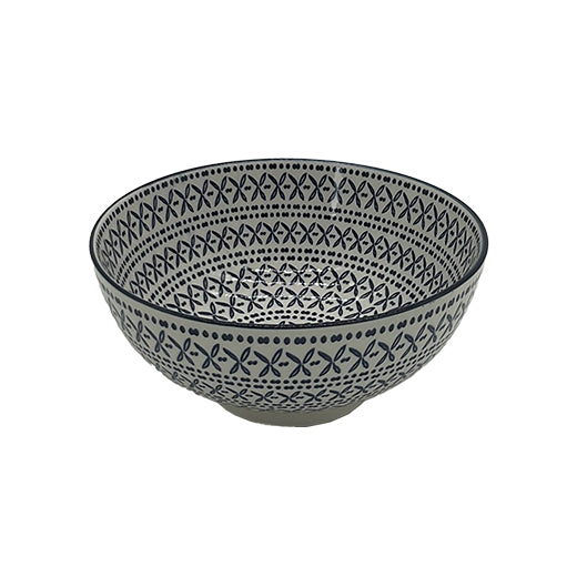 Csm Round Salad Bowl 8Inc - Bohemian Design Blue & White (1 pcs) product image