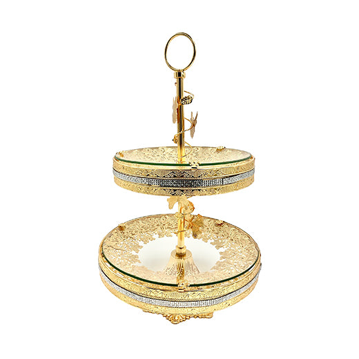 Csm Gold Fruit Plate Double Tray Round (1 pcs) product image