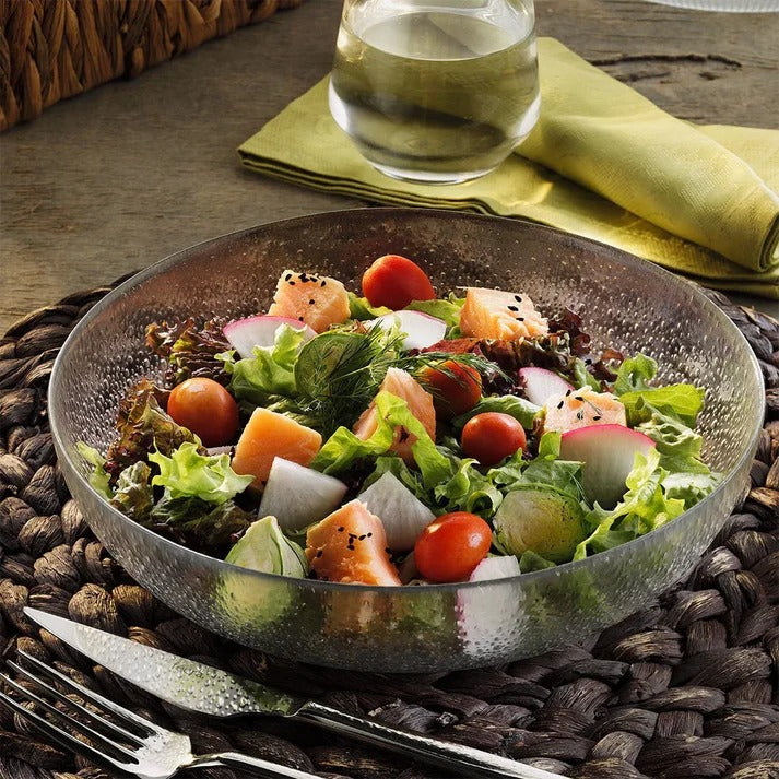 Fecra Olivia Glass Fruit Bowl 24Cm Clear
