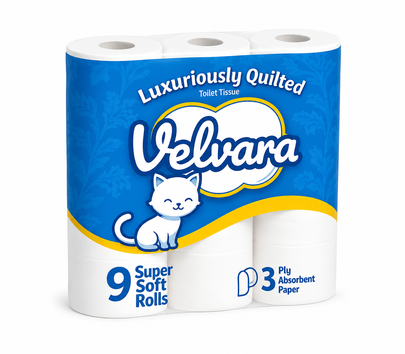 Velvara Toilet Tissue 3PLY 9 Rolls (80GR)