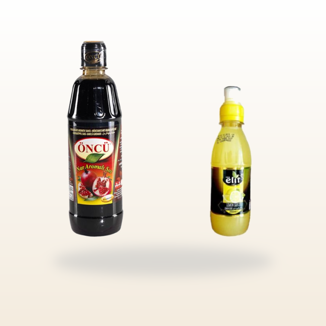 Authentic Dressing and Sauce Bundle with Oncu Pomegranate Sauce 700G and Elit Lemon Sauce 250ML