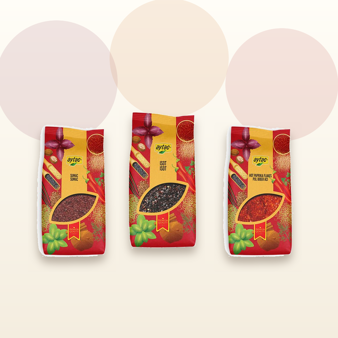 Aytac Sumac, Isot and Hot Paprika 500G spice bundle