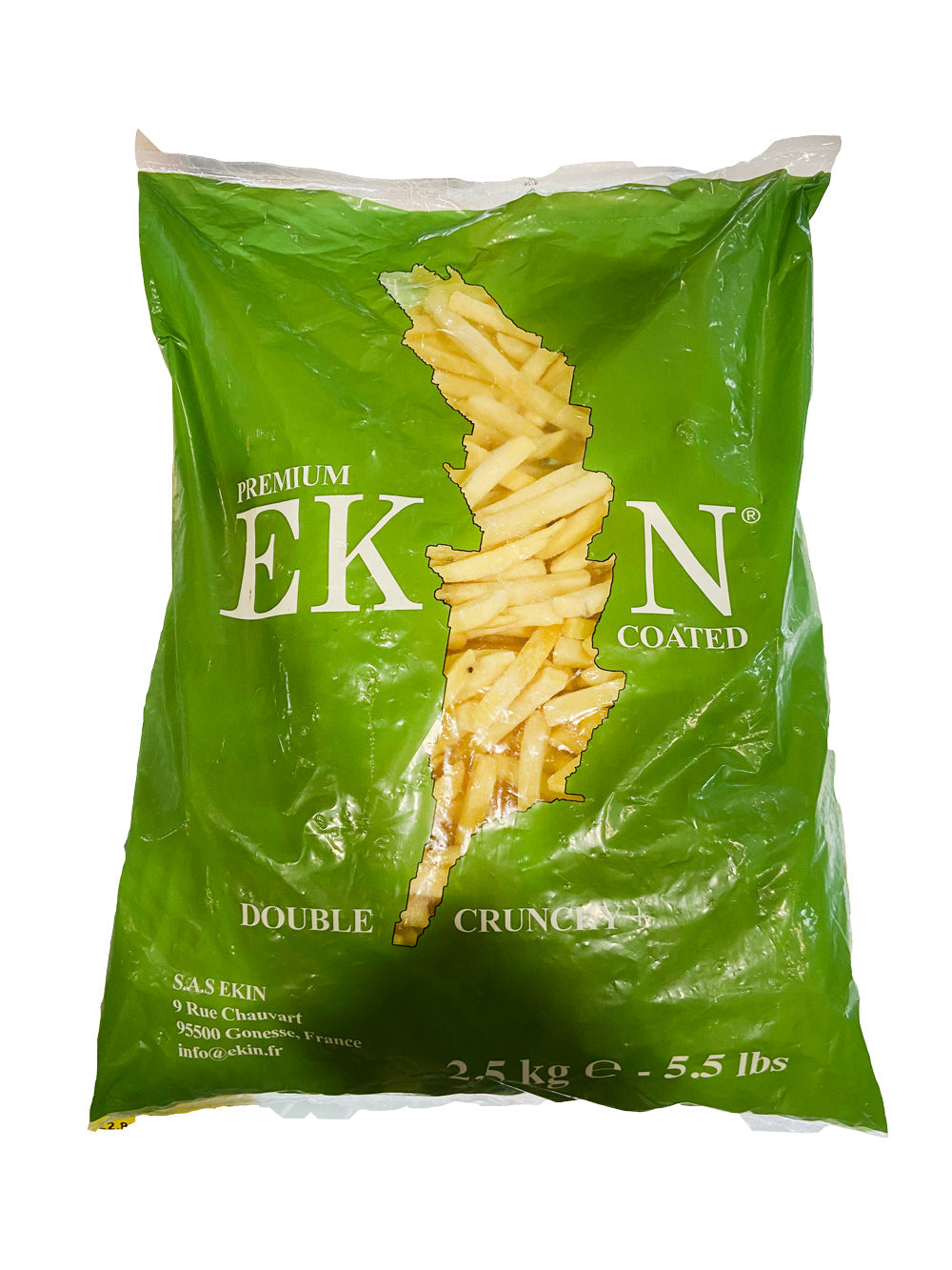 Ekin Super Crunchy Coated Fries 9mm Cut 2.5kg (Green Bag, Pack of 1)