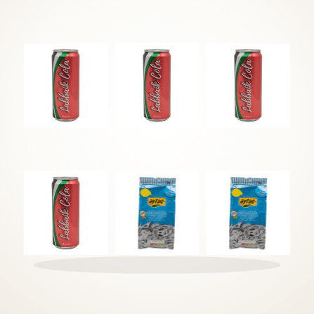 Movie Night Snack Bundle – 2x Aytac Unsalted Sunflower Seeds & 4x Labbaik Cola bundle image