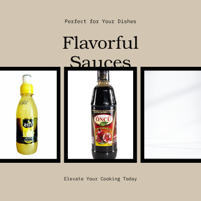 Oncu Pomegranate Sauce 700G and Elit Lemon Sauce 250ML bundle