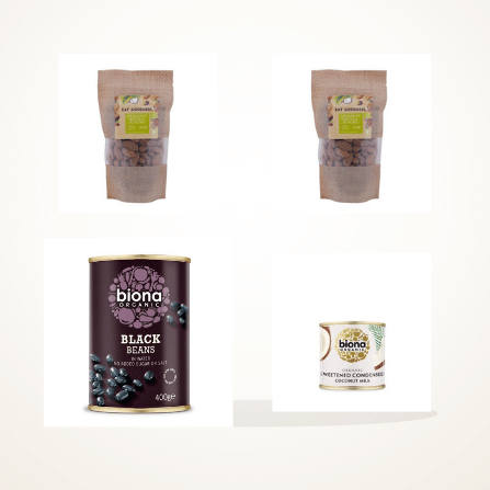 Organic Goodness Collection – Healthy Almonds, Black Beans & Coconut Sweetener bundle image