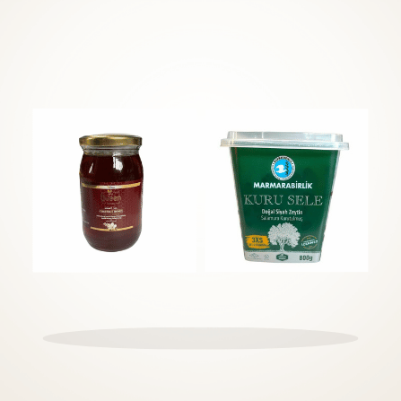 Sweet and Savory Turkish Honey and Black Olive bundle image