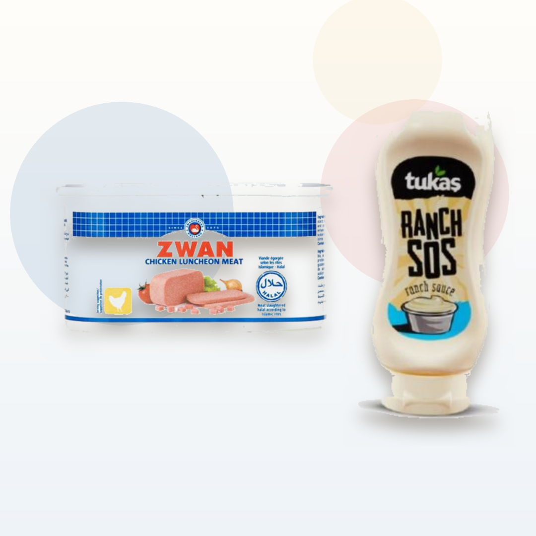 Zwan Chicken Luncheon Meat 200G and Tukas Ranch Sauce 335G bundle