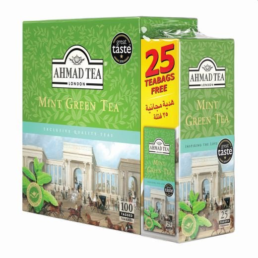 Ahmad Green Tea Tag Mint 25Bags Extra (125BAGS) - Aytac Foods