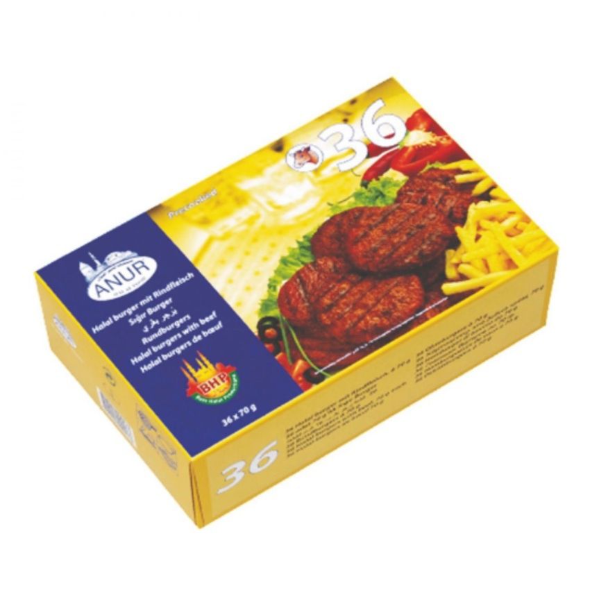 Anur Beef Burger 36 (Sigir Burger) (36X70G) - Aytac Foods