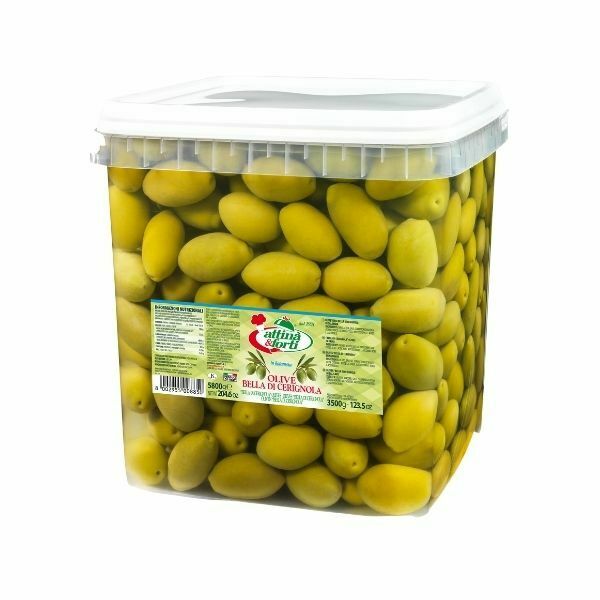 Attina & Forti Green Olives In Brine Bucket (5800ml) - Aytac Foods